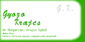 gyozo krajcs business card