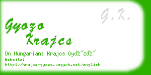 gyozo krajcs business card